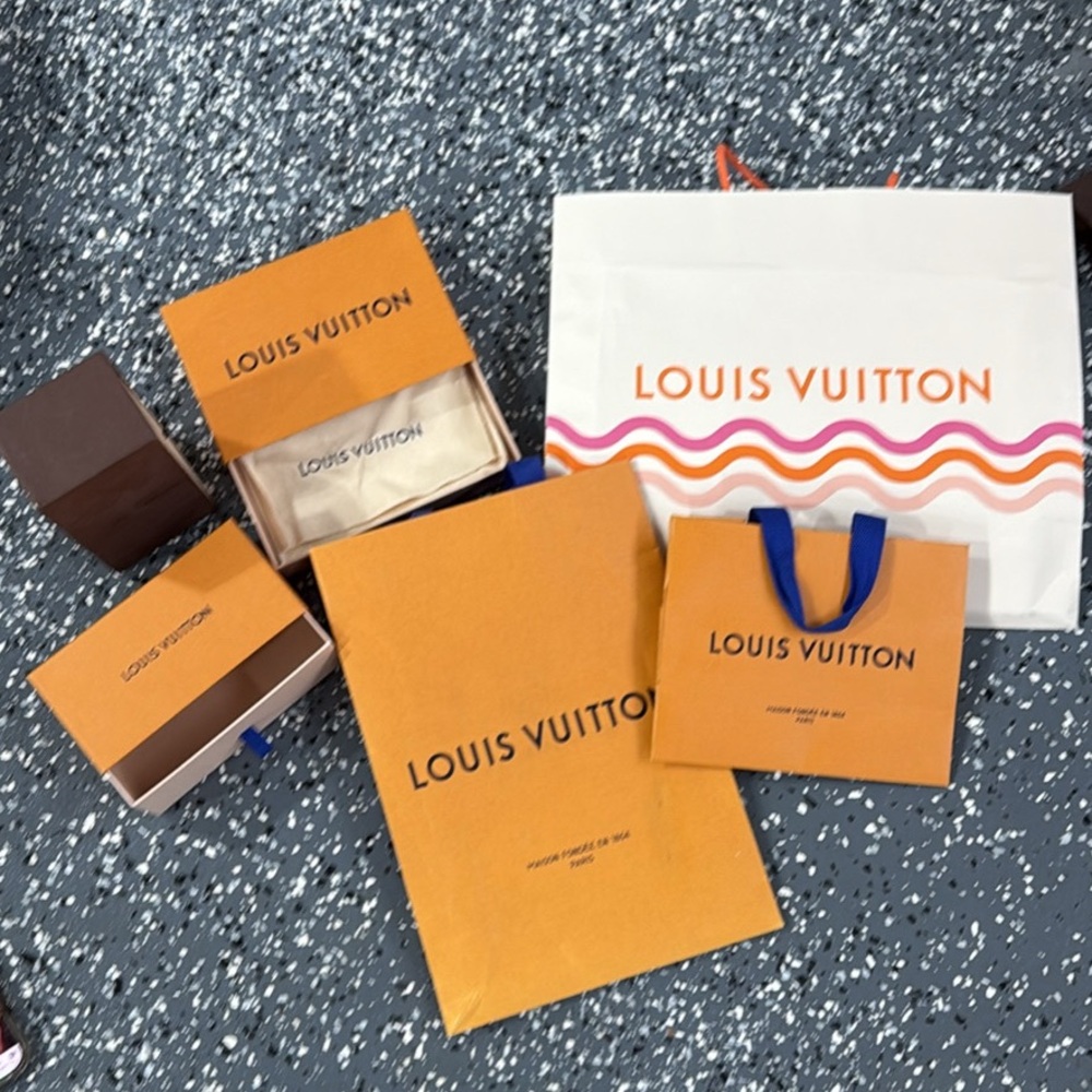Louis Vuitton Orange and White Bag Collection